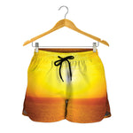 Sunset Over Sea Print Women's Shorts