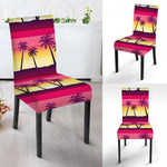 Sunset Palm Tree Pattern Print Dining Chair Slipcover