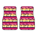Sunset Palm Tree Pattern Print Front Car Floor Mats