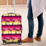 Sunset Palm Tree Pattern Print Luggage Cover GearFrost