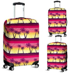 Sunset Palm Tree Pattern Print Luggage Cover GearFrost