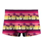 Sunset Palm Tree Pattern Print Men's Boxer Briefs