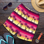 Sunset Palm Tree Pattern Print Men's Shorts