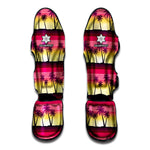 Sunset Palm Tree Pattern Print Muay Thai Shin Guard