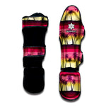 Sunset Palm Tree Pattern Print Muay Thai Shin Guard