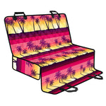 Sunset Palm Tree Pattern Print Pet Car Back Seat Cover