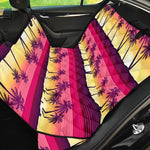 Sunset Palm Tree Pattern Print Pet Car Back Seat Cover