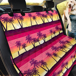Sunset Palm Tree Pattern Print Pet Car Back Seat Cover