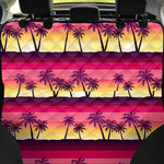 Sunset Palm Tree Pattern Print Pet Car Back Seat Cover