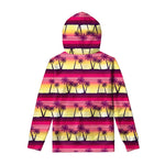 Sunset Palm Tree Pattern Print Pullover Hoodie