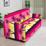 Sunset Palm Tree Pattern Print Sofa Cover
