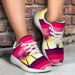 Sunset Palm Tree Pattern Print Sport Shoes GearFrost