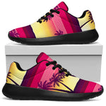 Sunset Palm Tree Pattern Print Sport Shoes GearFrost