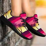 Sunset Palm Tree Pattern Print Sport Shoes GearFrost