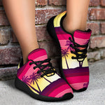 Sunset Palm Tree Pattern Print Sport Shoes GearFrost