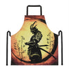 Sunset Samurai Warrior Print Apron