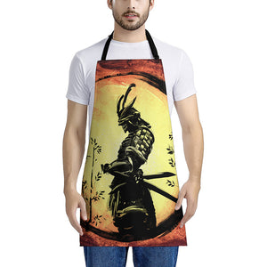 Sunset Samurai Warrior Print Apron