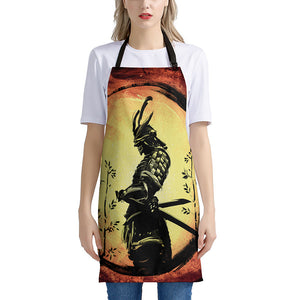 Sunset Samurai Warrior Print Apron