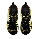 Sunset Samurai Warrior Print Black Sneakers