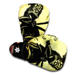 Sunset Samurai Warrior Print Boxing Gloves