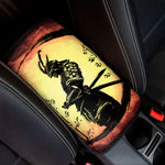 Sunset Samurai Warrior Print Car Center Console Cover