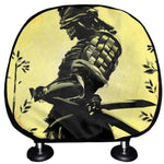 Sunset Samurai Warrior Print Car Headrest Covers
