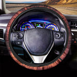 Sunset Samurai Warrior Print Car Steering Wheel Cover