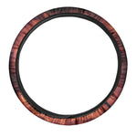 Sunset Samurai Warrior Print Car Steering Wheel Cover