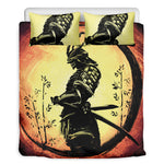 Sunset Samurai Warrior Print Duvet Cover Bedding Set