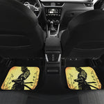 Sunset Samurai Warrior Print Front and Back Car Floor Mats