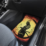 Sunset Samurai Warrior Print Front and Back Car Floor Mats