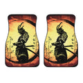 Sunset Samurai Warrior Print Front Car Floor Mats