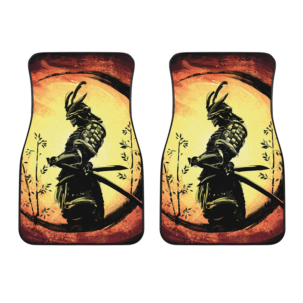 Sunset Samurai Warrior Print Front Car Floor Mats