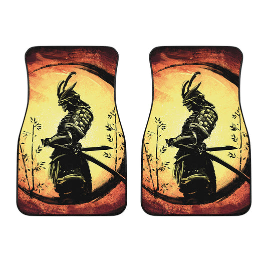 Sunset Samurai Warrior Print Front Car Floor Mats