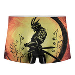 Sunset Samurai Warrior Print Men's Boxer Briefs
