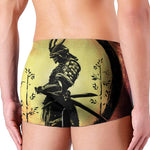 Sunset Samurai Warrior Print Men's Boxer Briefs