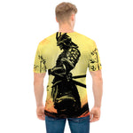 Sunset Samurai Warrior Print Men's T-Shirt