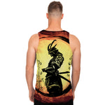 Sunset Samurai Warrior Print Men's Tank Top