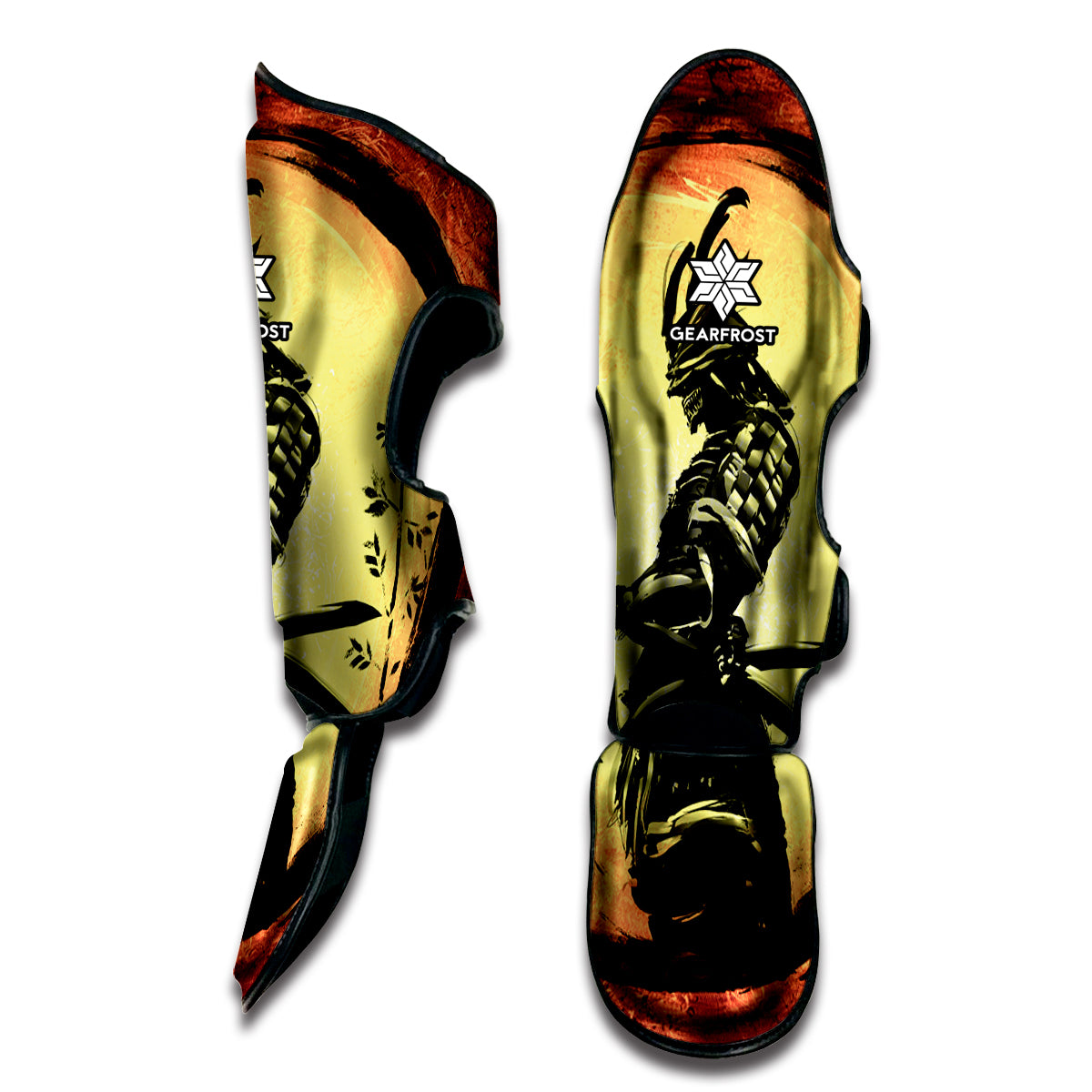 Sunset Samurai Warrior Print Muay Thai Shin Guard