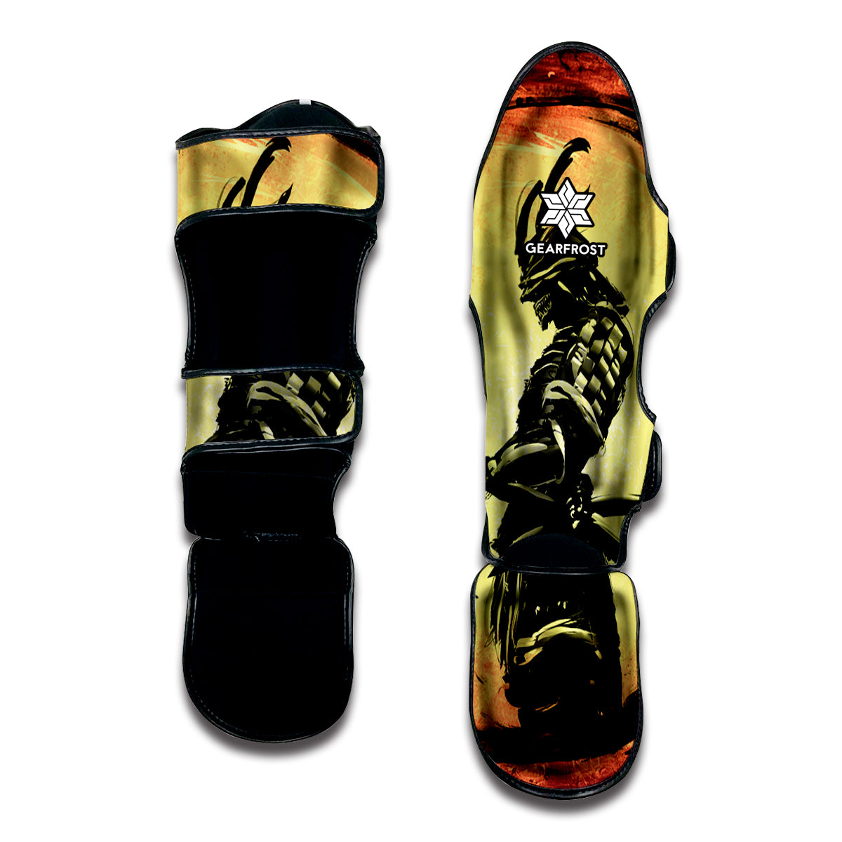 Sunset Samurai Warrior Print Muay Thai Shin Guard