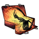 Sunset Samurai Warrior Print Pet Car Back Seat Cover