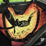 Sunset Samurai Warrior Print Pet Car Back Seat Cover