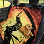 Sunset Samurai Warrior Print Pet Car Back Seat Cover