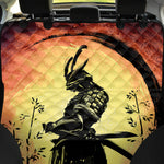 Sunset Samurai Warrior Print Pet Car Back Seat Cover