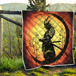 Sunset Samurai Warrior Print Quilt