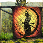 Sunset Samurai Warrior Print Quilt