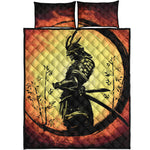 Sunset Samurai Warrior Print Quilt Bed Set
