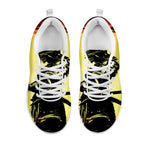 Sunset Samurai Warrior Print White Sneakers