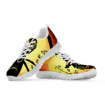 Sunset Samurai Warrior Print White Sneakers