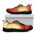 Sunshine Autumn Tree Print Black Running Shoes